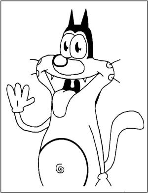 Oggy ve Hamamböceği boyama sayfası,  coloring page, Oggy çizimi, 