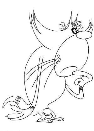 Oggy ve Hamamböceği boyama sayfası,  coloring page, Jack Sert Düşünme, 