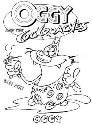 Oggy boyama sayfası,  coloring page, Oggy Dee Dee’yi Yakalamak, 