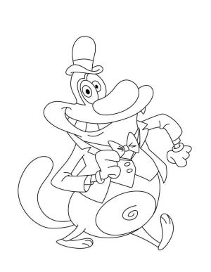 Oggy boyama sayfası,  coloring page, Nazik Oggy, 