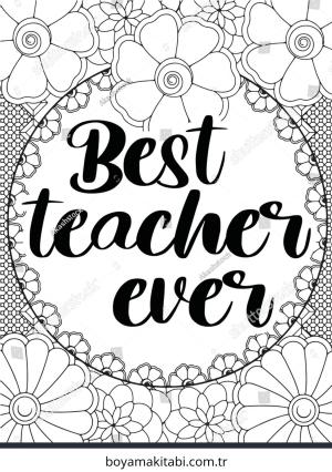 Öğretmen boyama sayfası – yaratıcılığı geliştirir, keyifli zaman