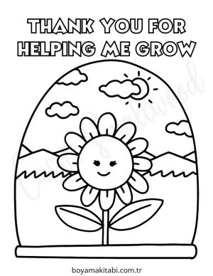 Öğretmen boyama sayfası – el becerilerini geliştirir, boyama çalışması