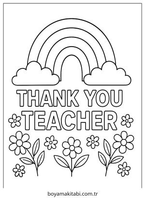 Öğretmen boyama sayfası – kolay boyama, eğitici aktivite
