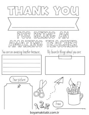 Öğretmen boyama sayfası – çocuk aktivitesi, PDF indir