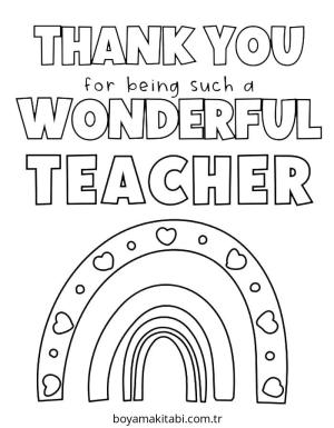 Öğretmen boyama sayfası – keyifli zaman, renkli çizimler