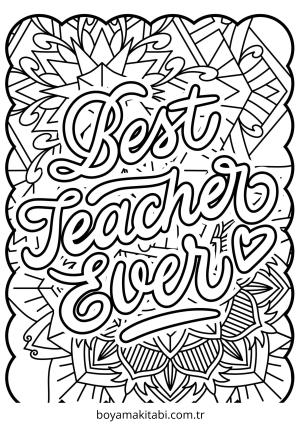 Öğretmen boyama sayfası – yaratıcılık, eğlenceli etkinlik