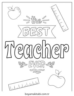 Öğretmen boyama sayfası – el becerilerini geliştirir, boyama çalışması