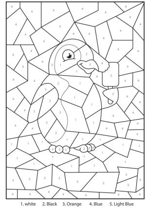 Okul öncesi boyama sayfası,  coloring page, Penguen, 