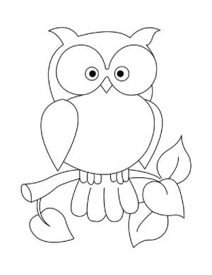 Okul öncesi boyama sayfası,  coloring page, Çocuk için Baykuş, 