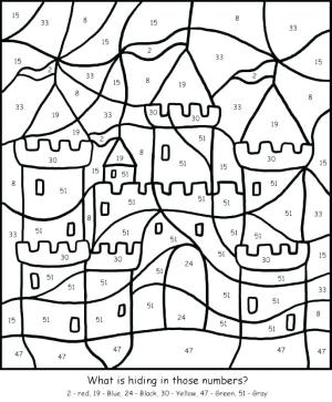 Okul öncesi boyama sayfası,  coloring page, Kale, 