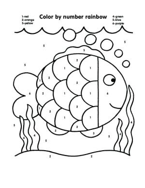 Okul öncesi boyama sayfası,  coloring page, Bir Balık, 