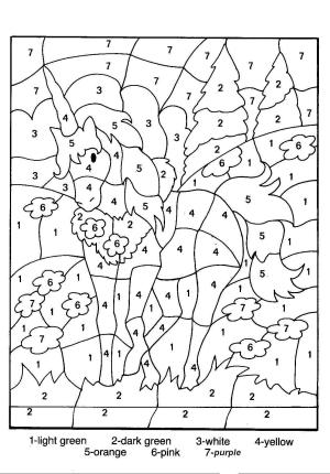 Okul öncesi boyama sayfası,  coloring page, Tek Boynuzlu At, 