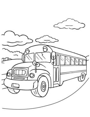 Okul Otobüsü boyama sayfası,  coloring page, Okul Otobüsüne Dönüş, 