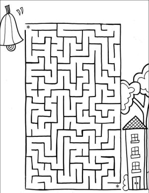 Okul boyama sayfası,  coloring page, Okul Labirenti, 