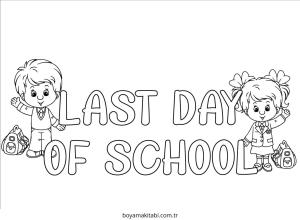 Okul boyama sayfası – PDF indir, sevimli karakter