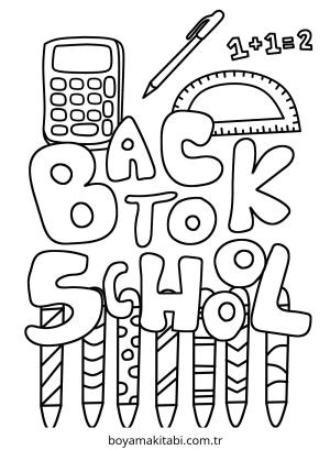 Okula Dönüş boyama sayfası – keyifli zaman, renkli çizimler