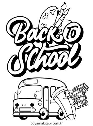 Okula Dönüş boyama sayfası – eğitici aktivite, yaratıcılık