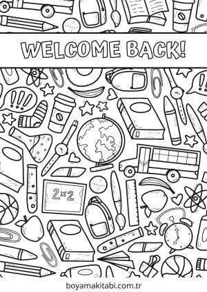 Okula Dönüş Boyama Sayfaları