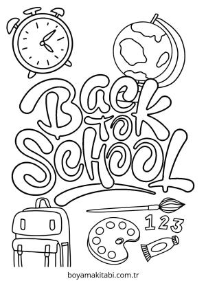 Okula Dönüş boyama sayfası – yaratıcılığı geliştirir, keyifli zaman