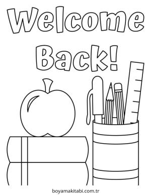 Okula Dönüş boyama sayfası – boyama etkinliği, çocuk aktivitesi