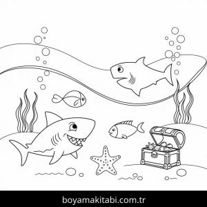 Okyanus boyama sayfası – ücretsiz yazdır, boyama etkinliği