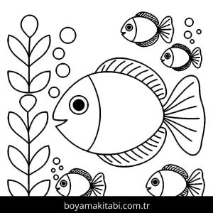 Okyanus boyama sayfası – boyama çalışması, yaratıcılığı geliştirir