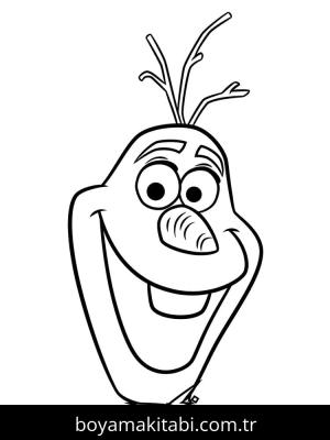 Olaf boyama sayfası – el becerilerini geliştirir, boyama çalışması