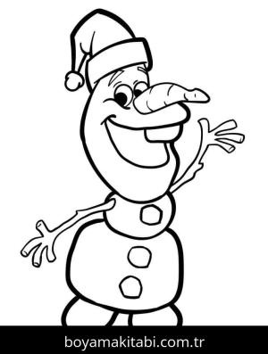 Olaf boyama sayfası – eğlenceli etkinlik, el becerilerini geliştirir