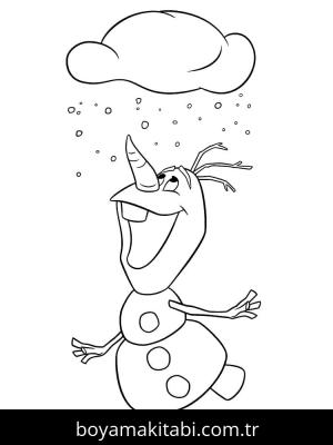 Olaf boyama sayfası – çizgi film temalı, basit çizim