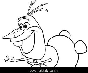 Olaf boyama sayfası – renkli çizimler, okul öncesi