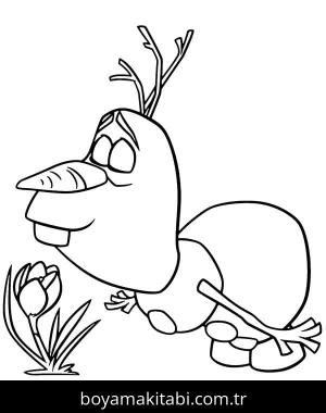 Olaf boyama sayfası – renkli çizimler, okul öncesi