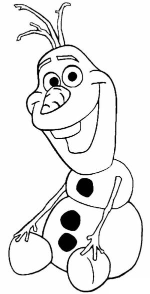 Olaf boyama sayfası,  coloring page, Olaf Oturuyor, 