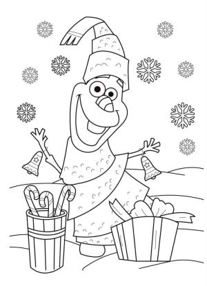 Olaf boyama sayfası,  coloring page, Noel’de Olaf, 