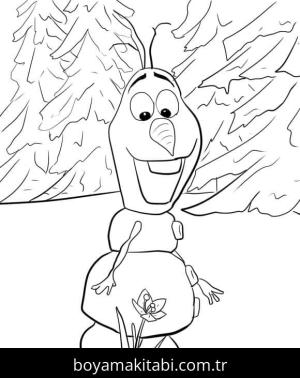 Olaf boyama sayfası – çocuklar için, çizgi film temalı