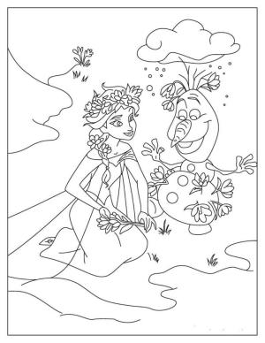 Olaf boyama sayfası,  coloring page, Güzel Elsa ve Olaf, 