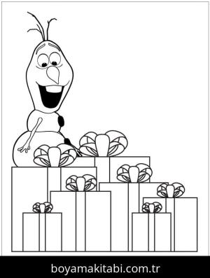 Olaf boyama sayfası – çocuklar için, çizgi film temalı