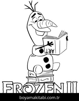 Olaf boyama sayfası – kolay boyama, eğitici aktivite