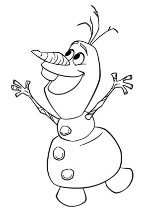 Olaf boyama sayfası,  coloring page, Normal Olaf, 