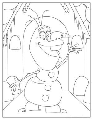 Olaf boyama sayfası,  coloring page, Evde Olaf, 