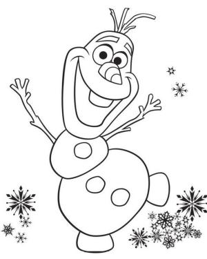 Olaf boyama sayfası,  coloring page, Kar Taneleri ile Olaf, 