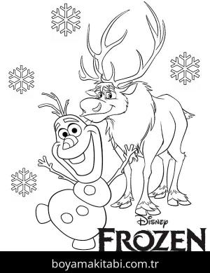 Olaf boyama sayfası – eğitici aktivite, yaratıcılık