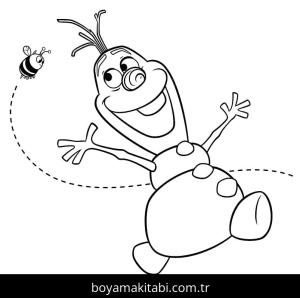 Olaf boyama sayfası – boyama çalışması, yaratıcılığı geliştirir