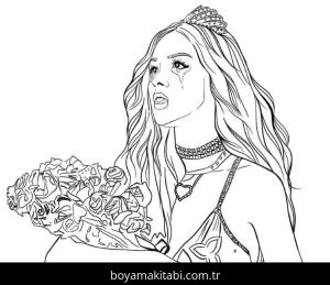 Olivia Rodrigo boyama sayfası – yaratıcılık, eğlenceli etkinlik