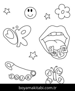 Olivia Rodrigo boyama sayfası – kolay boyama, eğitici aktivite