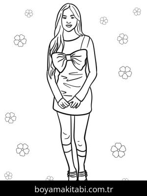 Olivia Rodrigo boyama sayfası – sanatsal çalışma, çocuklar için