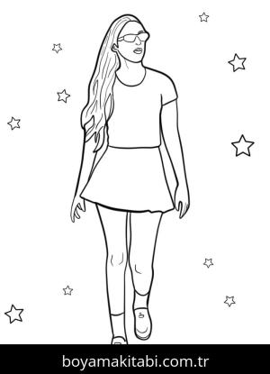 Olivia Rodrigo boyama sayfası – boyama çalışması, yaratıcılığı geliştirir