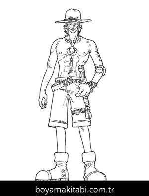 One Piece boyama sayfası – sanatsal çalışma, çocuklar için