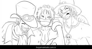 One Piece boyama sayfası – evde etkinlik, ücretsiz yazdır