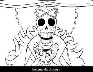 One Piece boyama sayfası – çizgi film temalı, basit çizim
