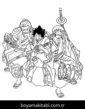 One Piece boyama sayfası – eğlenceli etkinlik, el becerilerini geliştirir